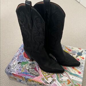Jeffrey Campbell Black Cowboy Boots